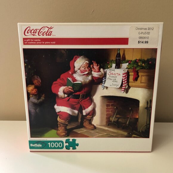 Buffalo Games Other - Coca-Cola A Gift For Santa 1000 Piece Jigsaw Puzzle Bonus Poster Included